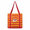 Kansas City Chiefs NFL Team Stripe Canvas Tote Bag