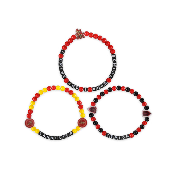 Game of Thrones House Lannister Motto 3 Pack Beaded Friendship Bracel