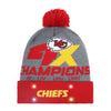 Kansas City Chiefs NFL Super Bowl LVIII Champions Grey Wordmark Beanie