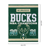 Milwaukee Bucks 2021 NBA Champions Team Property Sherpa Plush Throw Blanket