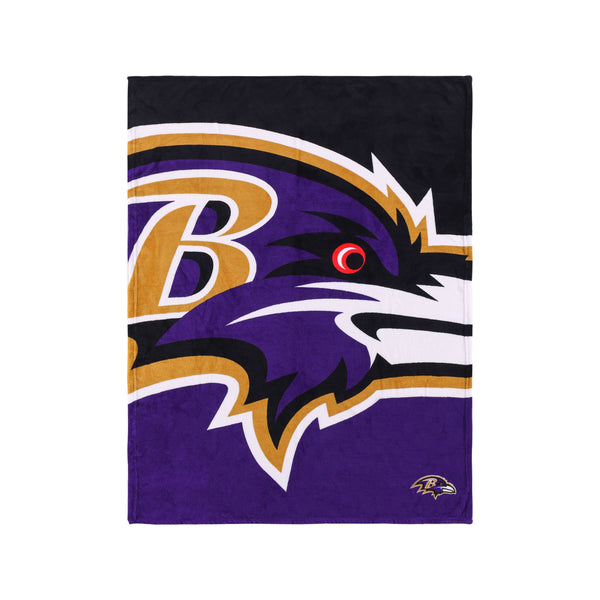 Baltimore Ravens NFL Supreme Slumber Plush Throw Blanket