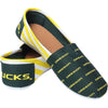 Oregon Ducks NCAA Womens Stripe Canvas Shoes