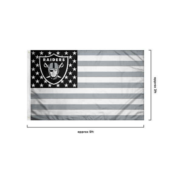 Las Vegas Raiders Wooden American Flag