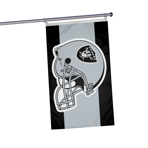 Las Vegas Raiders NFL Helmet Horizontal Flag