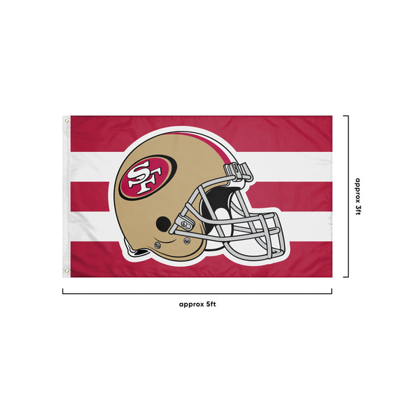 San Francisco 49ers NFL Helmet Horizontal Flag