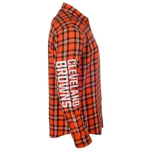 Cleveland browns flannel clearance shirt