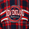 New England Patriots NFL Mens Colorblock Short Sleeve Flannel Shirt