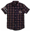 Baltimore Ravens Wordmark Basic Flannel Shirt - Short Sleeve