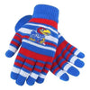 Kansas Jayhawks NCAA College Team Logo Stretch Gloves
