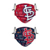 St Louis Cardinals MLB Logo Rush Adjustable 2 Pack Face Cover