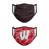 Wisconsin Badgers NCAA Clutch 2 Pack Face Cover