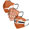 Texas Longhorns NCAA Mens Matchday 3 Pack Face Cover