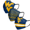 West Virginia Mountaineers NCAA Mens Matchday 3 Pack Face Cover