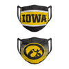 Iowa Hawkeyes NCAA Printed 2 Pack Face Cover