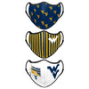 West Virginia Mountaineers NCAA Thematic Sport 3 Pack Face Cover