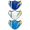 Los Angeles Chargers NFL Sport 3 Pack Face Cover