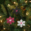 Wisconsin Badgers NCAA 3 Pack Metal Glitter Snowflake Ornament