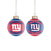 New York Giants NFL 2 Pack Glass Ball Ornament Set