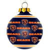 Chicago Bears Repeat Print Glass Ball Ornament
