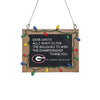 Georgia Bulldogs NCAA Resin Chalkboard Sign Ornament
