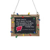 Wisconsin Badgers NCAA Chalkboard Sign Ornament