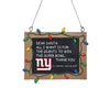 New York Giants Resin Chalkboard Sign Ornament