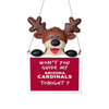 Arizona Cardinals NFL Team Logo Reindeer With Sign Holiday Tree Ornament