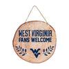 West Virginia Mountaineers NCAA Wood Stump Sign