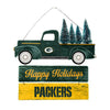 Green Bay Packers NFL Wooden Truck With Tree Sign