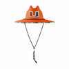 Miami Hurricanes NCAA Team Color Straw Hat