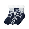 Dallas Cowboys NFL Womens Fan Footy 3 Pack Slipper Socks
