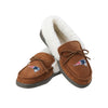 New England Patriots NFL Womens Tan Moccasin Slippers