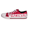 Wisconsin Badgers NCAA Mens Low Top Big Logo Canvas Shoes