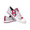 Boston Red Sox MLB Womens Glitter Low Top Canvas Shoes