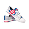 Chicago Cubs MLB Womens Glitter Low Top Canvas Shoes