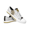 San Diego Padres MLB Womens Glitter Low Top Canvas Shoes