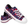 Boston Red Sox MLB Womens Low Top Repeat Print Canvas Shoes