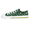 Oakland Athletics MLB Womens Low Top Repeat Print Canvas Shoes