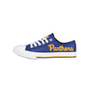 Pittsburgh Panthers NCAA Womens Color Glitter Low Top Canvas Shoes