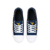 West Virginia Mountaineers NCAA Womens Color Glitter Low Top Canvas Shoes