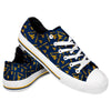 West Virginia Mountaineers NCAA Womens Low Top Repeat Print Canvas Shoes