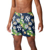 New York Yankees MLB Mens Floral Slim Fit 5.5" Swimming Suit Trunks
