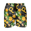 Pittsburgh Pirates MLB Mens Floral Slim Fit 5.5" Swimming Suit Trunks