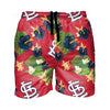 St Louis Cardinals MLB Mens Floral Slim Fit 5.5" Swimming Suit Trunks