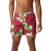 Arkansas Razorbacks NCAA Mens Floral Slim Fit 5.5" Swimming Suit Trunks