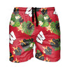 Wisconsin Badgers NCAA Mens Floral Slim Fit 5.5" Swimming Suit Trunks