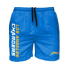 Los Angeles Chargers NFL Mens Solid Wordmark 5.5" Swimming Trunks
