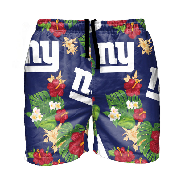 New York Giants NFL Mens Floral Slim Fit 5.5 Swimming Suit Trunks