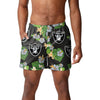 Las Vegas Raiders NFL Mens Floral Slim Fit 5.5" Swimming Suit Trunks