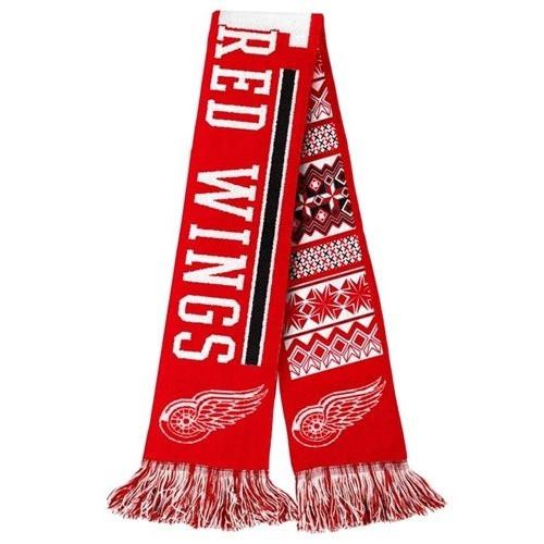 Detroit Redwings 2015 Team Logo Reversible Ugly Holiday Scarf